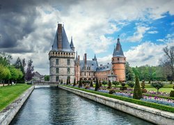 Francja, Maintenon, Zamek, Chateau de Maintenon, Park, Kanał