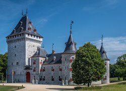 Belgia, Zamek Jemeppe, Wieża, Drzewa
