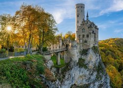 Zamek Lichtenstein jesienią