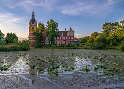 Zamek, Schloss Muskau, Zamek w Mużakowie, Jezioro, Mużaków, Saksonia, Niemcy