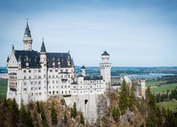 Zamek Neuschwanstein, Skała, Bawaria, Niemcy
