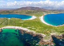 Zatoki, Morze, Plaże, Dogs Beach, Gurteen Beach, Tra na Feadoige Beach, Góry, Irlandia