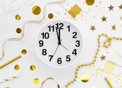 Zegar odmierzający minuty przed Nowym Rokiem