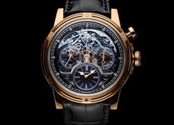 Zegarek Louis Moinet na czarnym tle