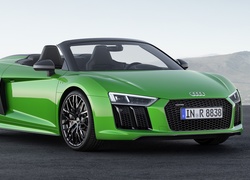 Zielone Audi R8 Spyder V10 Plus