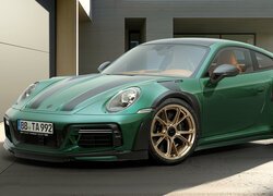 Zielone Porsche 911 Turbo Techart GTstreet R Touring