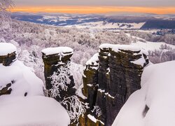 Zimowy krajobraz Gór Połabskich