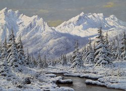 Zimowy krajobraz w malarstwie Laszlo Neogrady