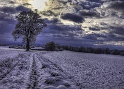 Zimowy krajobraz wsi Schwaigwall