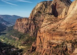 Zion Canyon rzeki Virgin w Parku Narodowym Zion