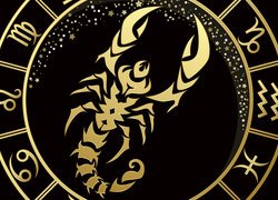 Złoty znak zodiaku Skorpion
