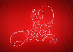 Znak zodiaku Rak na czerwonym tle w grafice