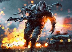 Gra, Battlefield 5, Żołnierz, Ogień, Wybuchy, Walka, Broń, Czołg