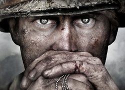 Żołnierz z gry komputerowej Call of Duty: WWII