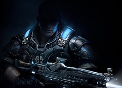 Żołnierz z gry komputerowej Gears of War 4