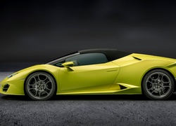 Żółte Lamborghini Huracan RWD Spyder