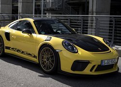 Żółte, Porsche, GT3, RS, 2019