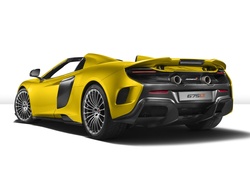 Żółty sportowy McLaren 675LT Spider 