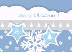 Życzenia bożonarodzeniowe na biało-niebieskim tle