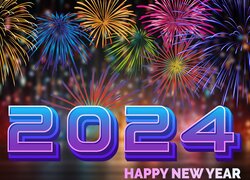 Nowy Rok, 2024, Fajerwerki, Grafika